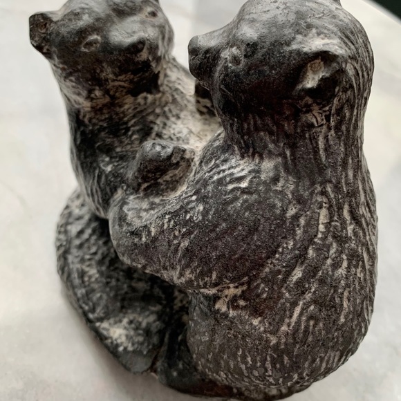 An "Al Wolf Original" Bear Cubs Soapstone Carving - Picture 4 of 8